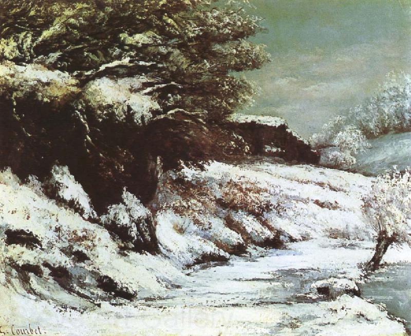Gustave Courbet View of snow Spain oil painting art